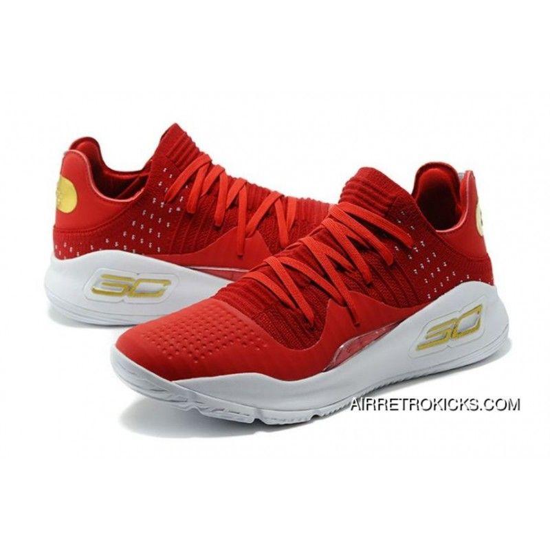 Under Armour Red and White C Logo - Under Armour Curry 4 Low Red White Gold For Sale, Price: $87.34 ...