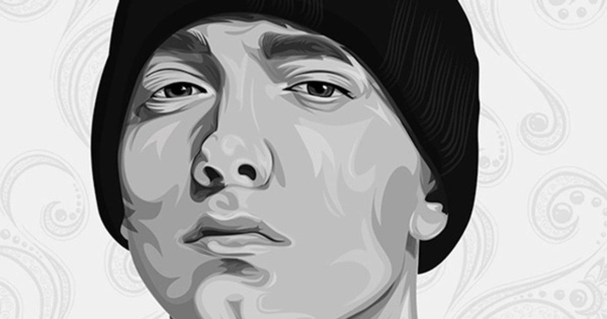 Eminem Black and White Logo - Eminem Was Upset With Nas Comparisons After 'Infinite' Flopped - DJBooth