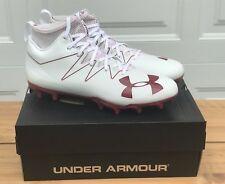 Under Armour Red and White C Logo - Under armour Narrow (C, B) Football Shoes & Cleats for Men