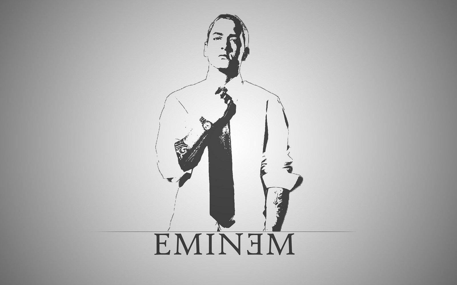 Eminem Black and White Logo - Is Eminem Dad Rock?