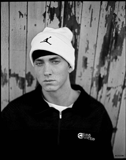 Eminem Black and White Logo - Eminem Smoking Songs. Tagged: Eminem, old pic, black and white