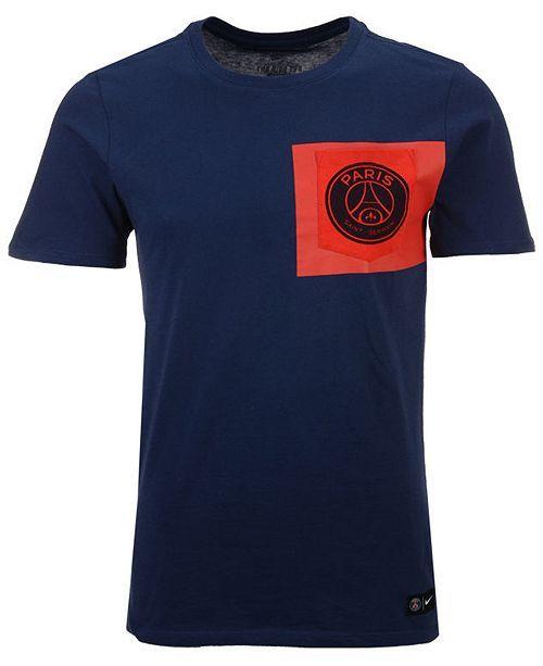 Paris Team Logo - Nike Men's Paris Saint-Germain Club Team Crest Logo T-Shirt - Sports ...