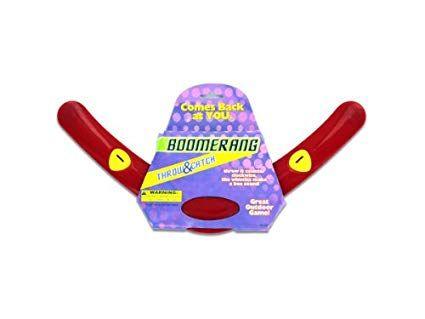 Red Boomerang Logo - Red Plastic Boomerang: Toys & Games