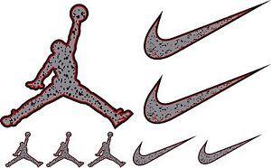 Michael Jordan Swoosh Logo - 8x Jumpman Nike Swoosh KIT Color Vinyl Decal Sticker Michael Jordan
