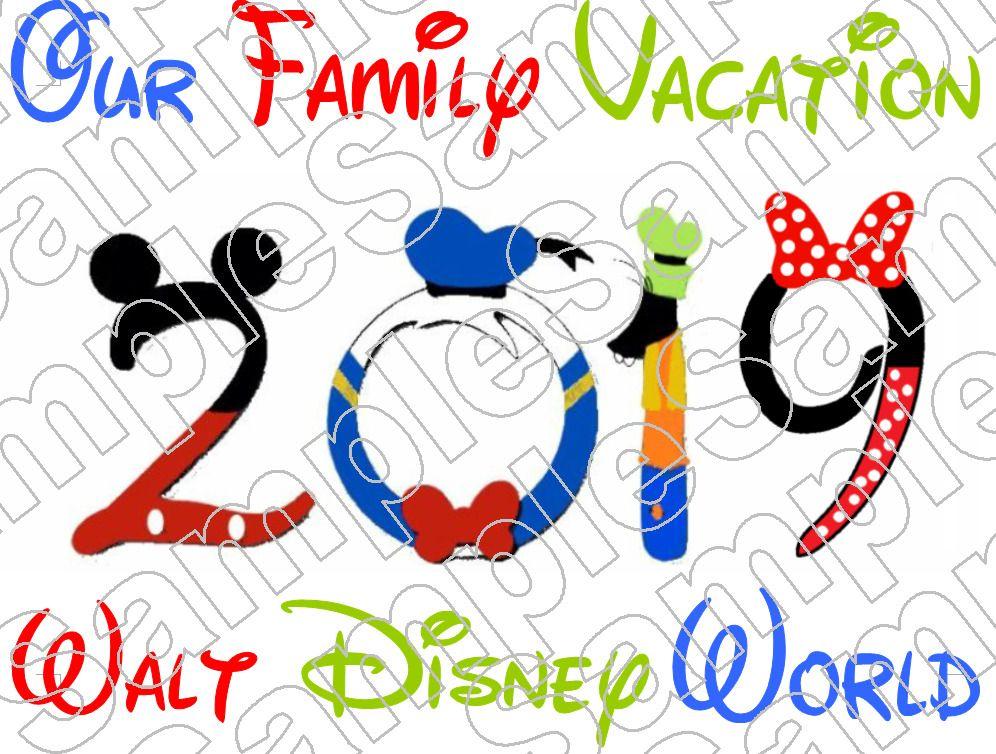 Disney World 2017 Logo - Disney World Family Vacation 2019 Disney Iron On T Shirt Fabric ...