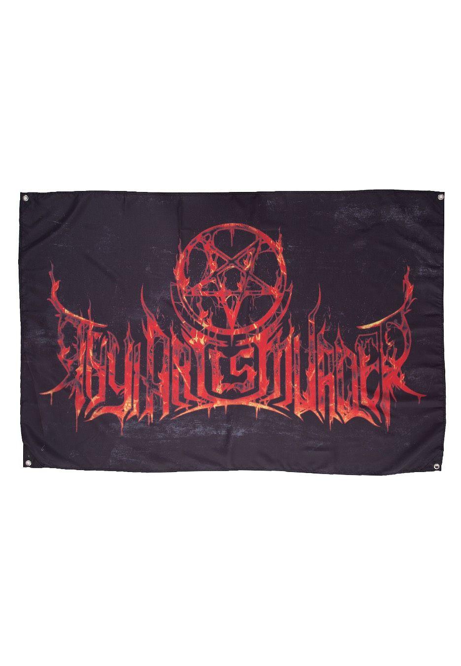 Murder Logo - Thy Art Is Murder - Fire Logo - Flag - Official Death Metal ...