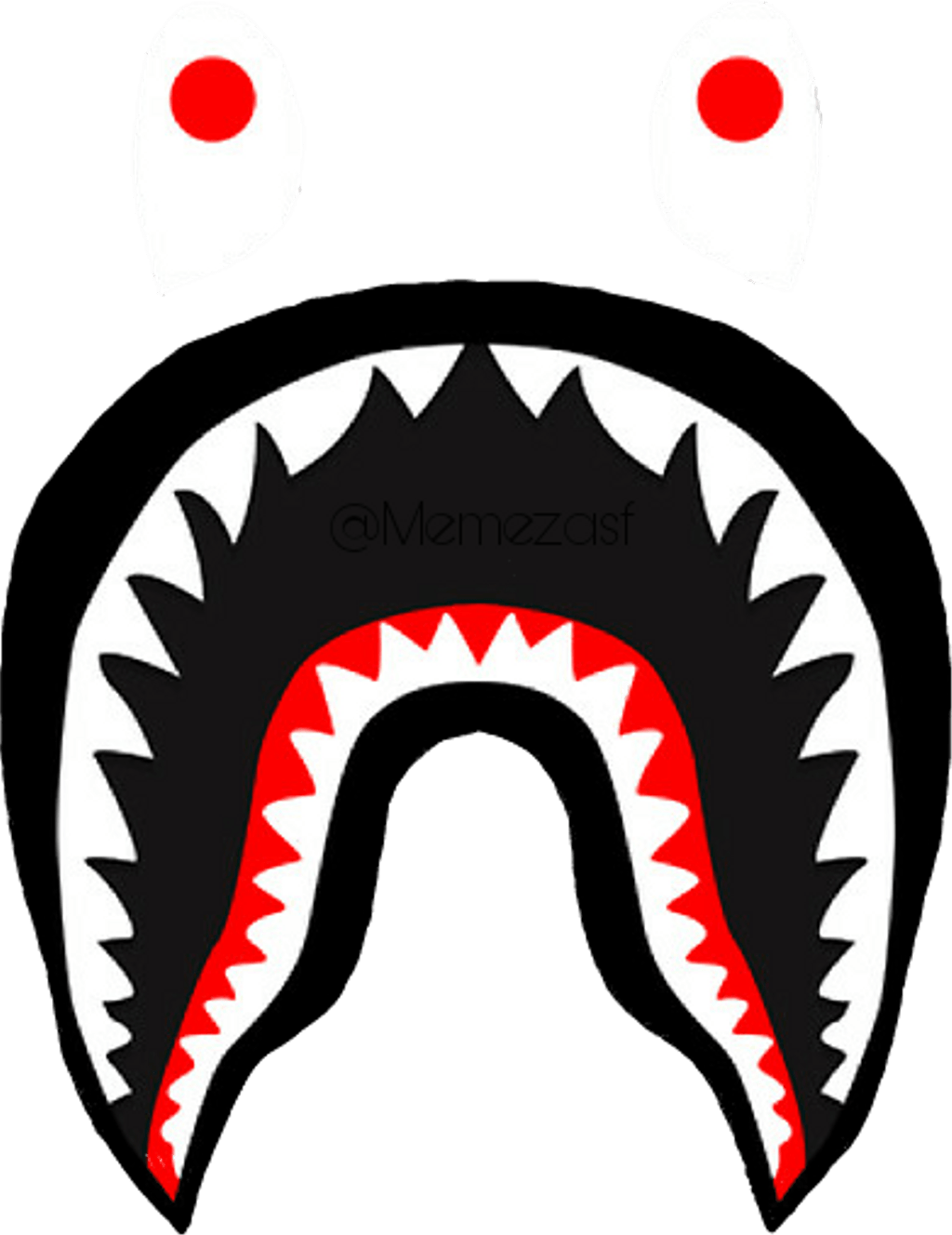 Hypebeast Supreme Logo - bape logo supreme hypebeast shark teeth bathingape eyes...