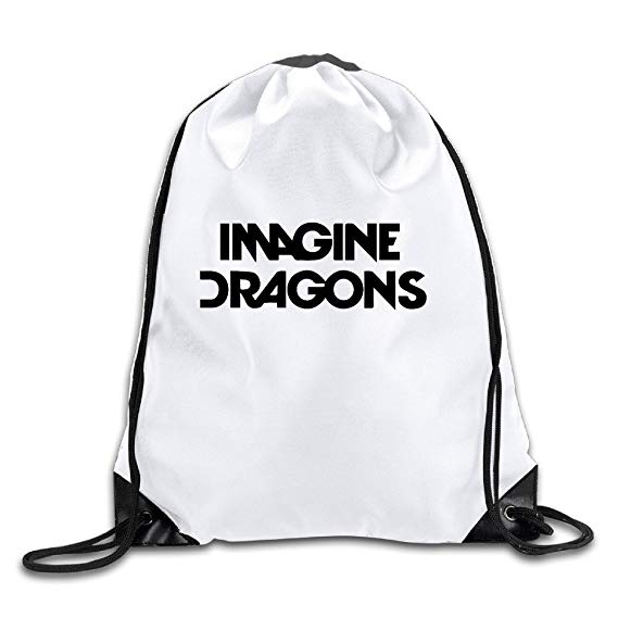 Imagine Dragons Black and White Logo - BYDHX Imagine Dragons Logo Drawstring Backpack Bag White: Amazon.co ...