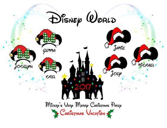 Disney World 2017 Logo - Disney World/ Disneyland 'Mickey's Very Merry | Etsy