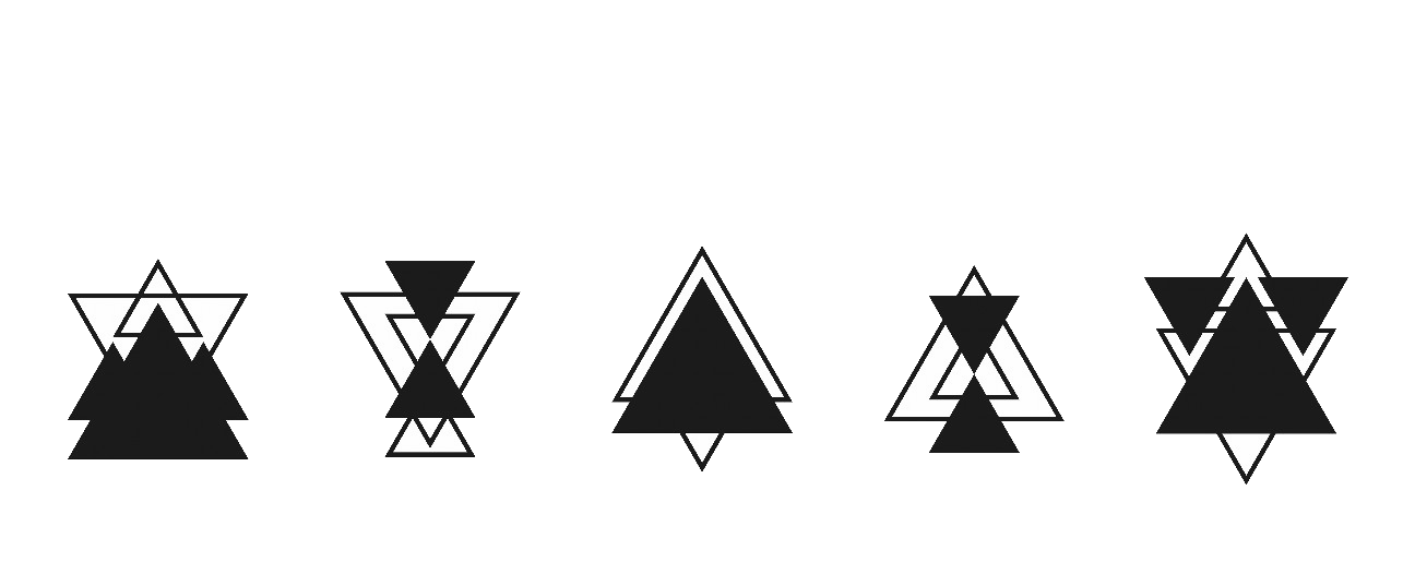 Black Triangles Logo - Temporary tattoos by Easytatt, Abstract Black Triangles temporary ...