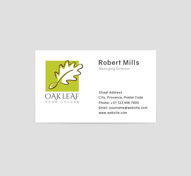 Restaurant Business Logo - Oak Leaf Restaurant Logo & Business Card Template - The Design Love