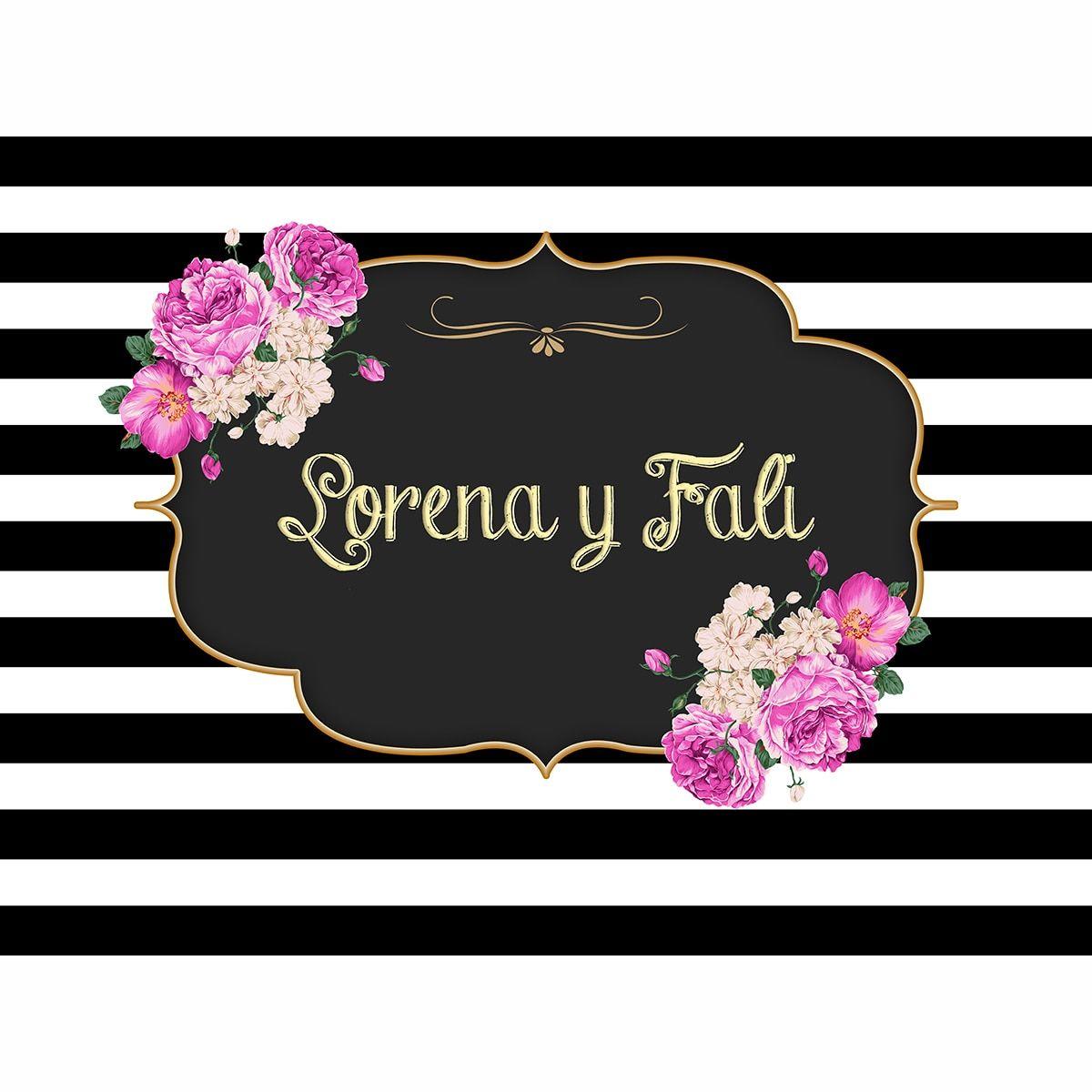 Birthday Flower Logo - Allenjoy new arrivals photo backdrops Black and white striped ...