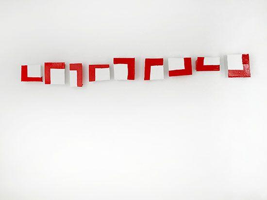 Red Boomerang Logo - (red) Boomerang” by Justin Horne. Hamptons Art Hub