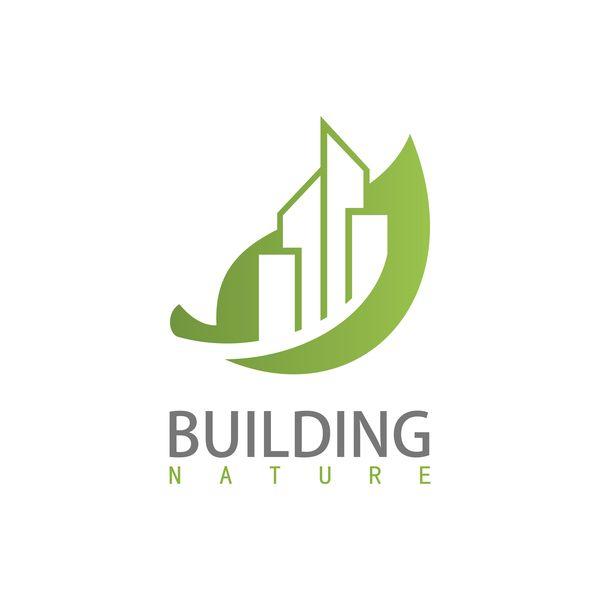 Green Building Logo - Building nature logo vector free download