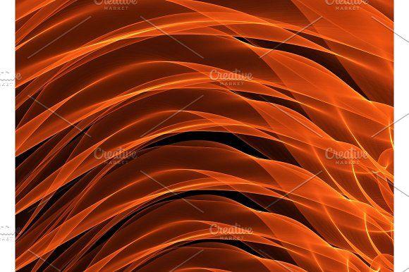 Red and Orange Wave Logo - abstract red orange smoke waves over black background ...