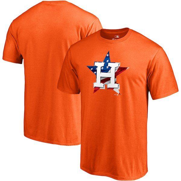 Red and Orange Wave Logo - Mens Fanatics Branded Orange Houston Astros 2018 Stars & Stripes ...