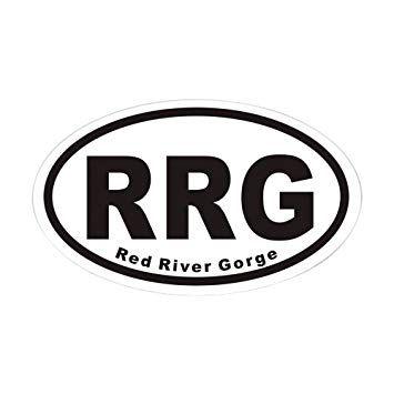 Red and White Oval Car Logo - CafePress Red River Gorge RRG Euro Oval Sticker Oval