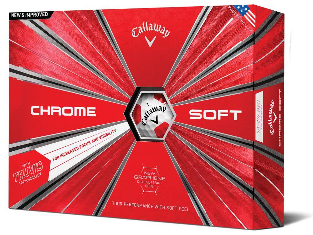 White with Red Ball Logo - Callaway Chrome Soft Truvis 2018 Golf Balls - White/Red - GolfBox