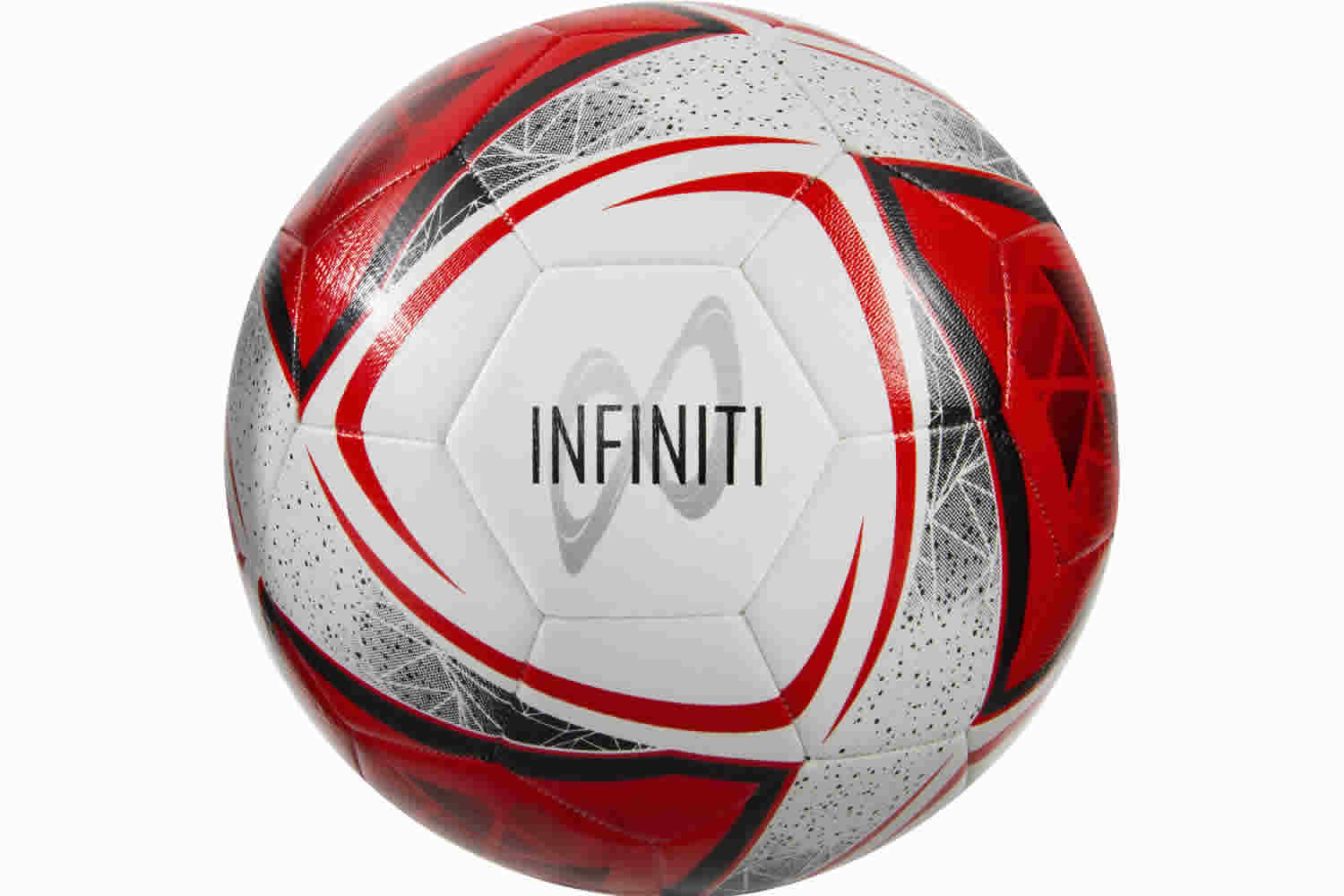 White with Red Ball Logo - Infiniti Training Ball. Samba Sports. Football