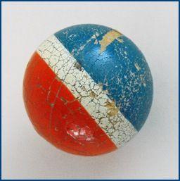 White with Red Ball Logo - Barry Smight: RED, WHITE, AND BLUE RUBBER BALL