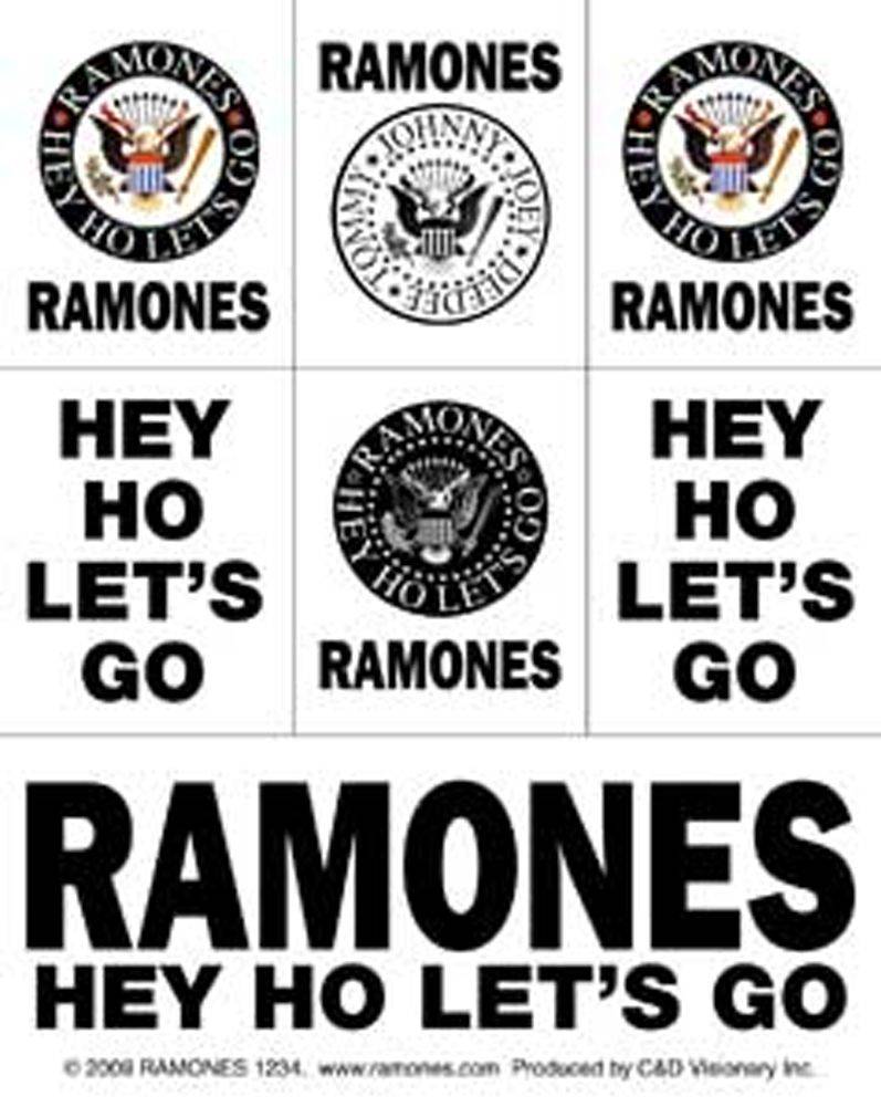 The Ramones Logo - The Ramones Eagle And Logo Sticker Set