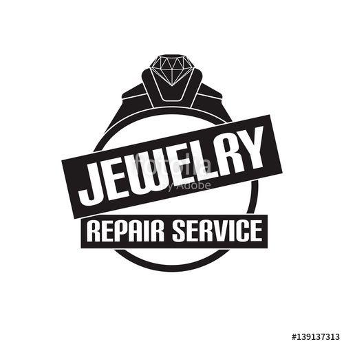 Jewelry Service Logo - vector image of logo jewelry service. Trendy concept for repair shop ...