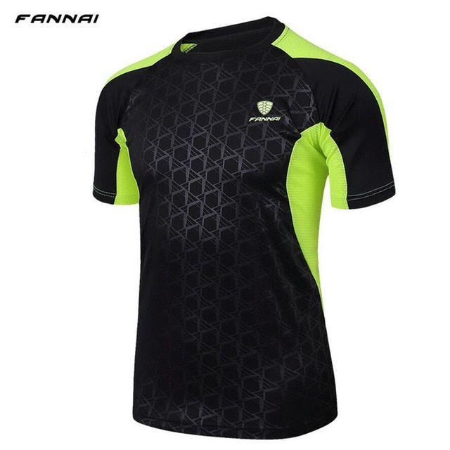 Tennis Shirt Brand Logo - FANNAI Brand men Tennis Outdoor sports O neck Quick Dry Breathable