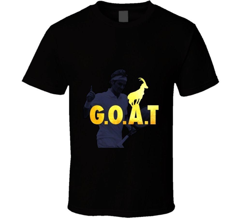 Tennis Shirt Brand Logo - Roger Federer Goat Legend History Tennis 2018 New Fashion T Shirt ...