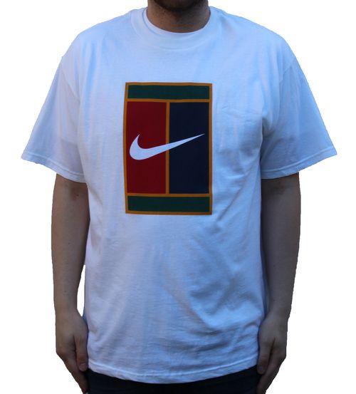 Tennis Shirt Brand Logo - Vintage Nike Tennis Court T Shirt (Size L) NWT