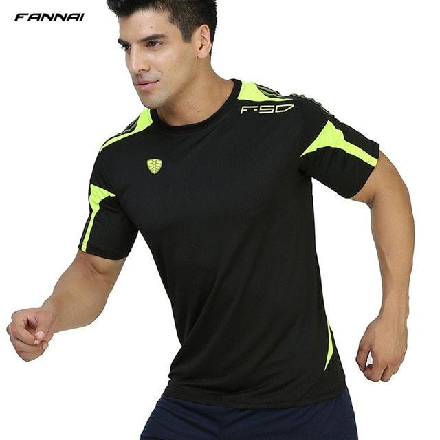 Tennis Shirt Brand Logo - FANNAI Brand mens Tennis shirts outdoor Running sports clothing