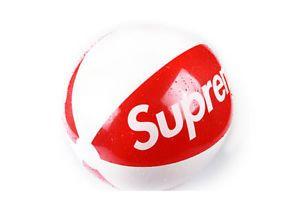 White with Red Ball Logo - Supreme SS15 Inflatable Beach Ball Box Logo Red White