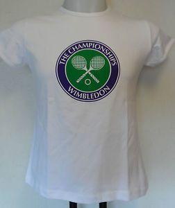 Tennis Shirt Brand Logo - WIMBLEDON TENNIS LADIES WHITE TEE SHIRT SIZE UK 10 BRAND NEW WITH