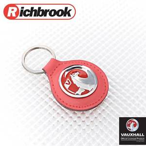 Red Ring Logo - Richbrook Car Key Ring Genuine Vauxhall Licensed Logo Red Leather