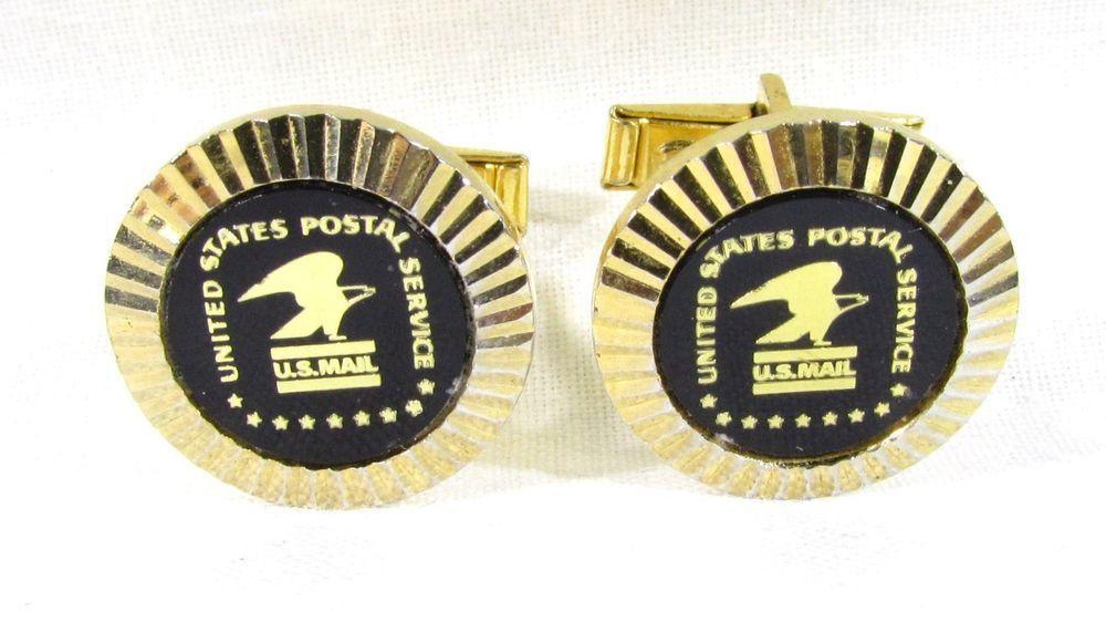 Jewelry Service Logo - Gold Tone Cufflinks with United States Postal Service Logo by HIT ...