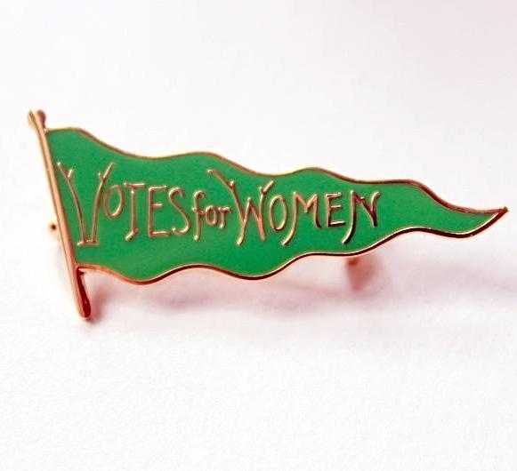 Green Penant Logo - Votes for Women Pennant Pin