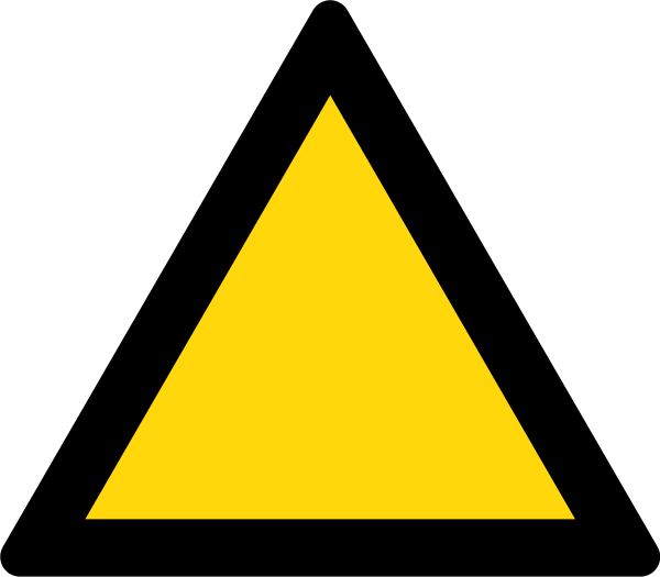 Black Yellow Triangle Logo - File:Triangle warning sign (black and yellow).svg - Wikimedia Commons