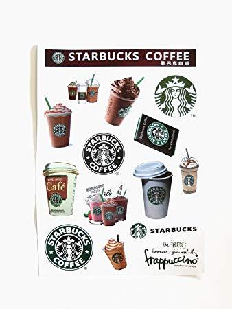 Frappuccino Logo - Amazon.com : STARBUCKS Starbucks logo sticker / sticker A4 size ...