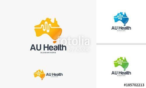 Australian Map Logo - Australian Health Logo designs concept, Australian Map logo designs ...