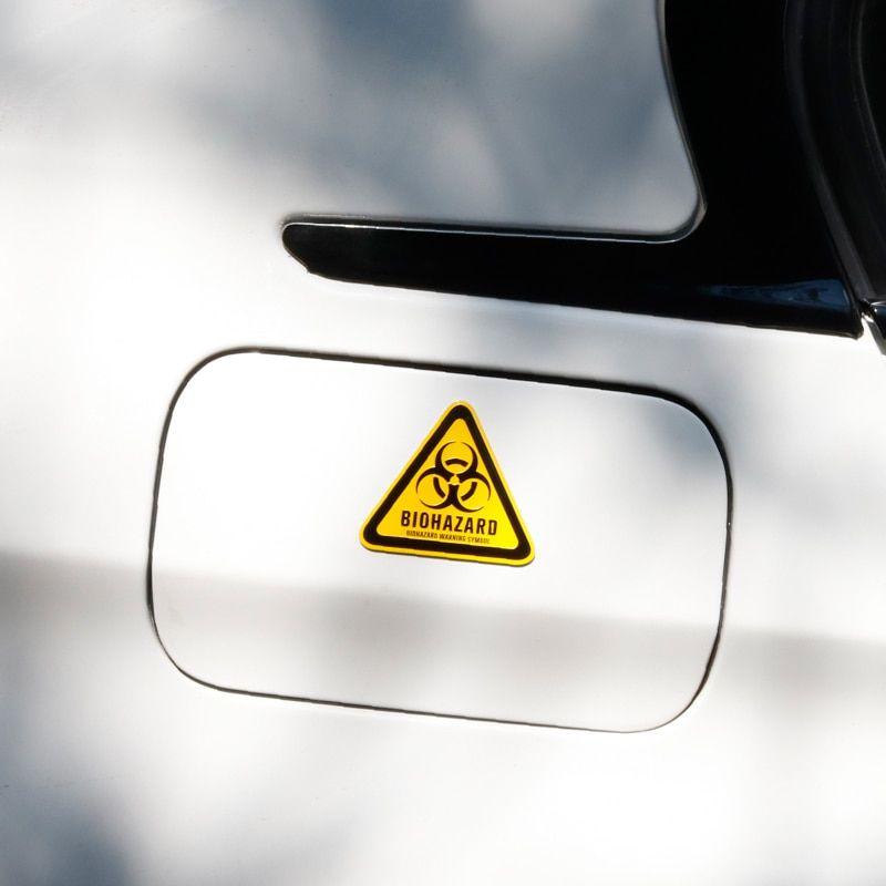 Black Yellow Triangle Logo - Biohazard Warning Symbol Black Yellow Triangle Thin Aluminium Emblem