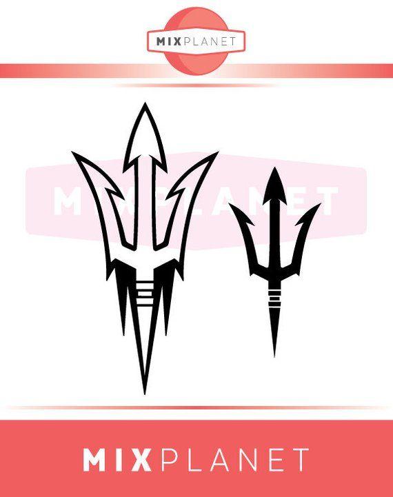 Trident Logo - Trident Logo SVG Cut Files Trident Emblem DXF Cutting File | Etsy