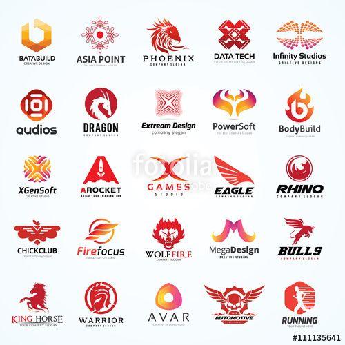 Red Car Logo - Red Logo Collection,Animal logo set,Abstract Logo collection,car ...