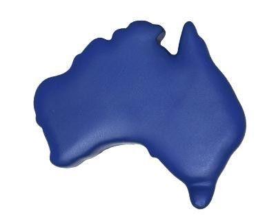 Australian Map Logo - Stress Australia Map Blue