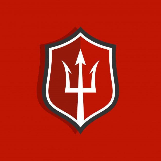 Red Trident Logo - Trident logo design template Vector | Premium Download