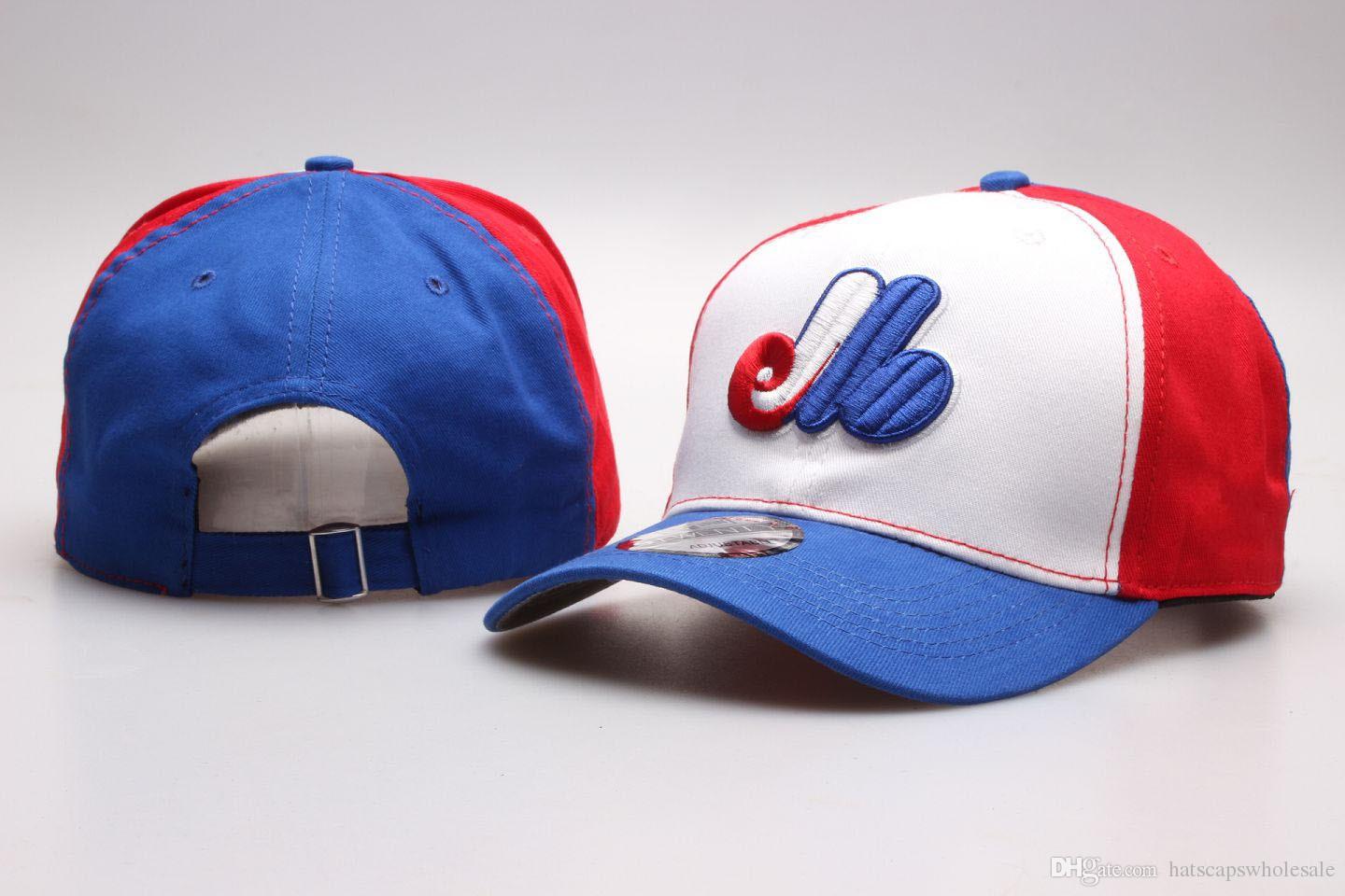 Red White and Blue Baseball Logo - Men'S Montreal Golf Visor White Blue Red Color Snapback Hats