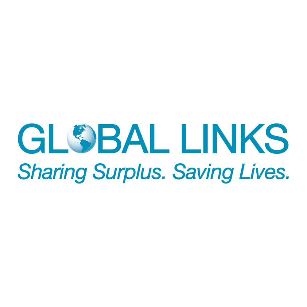 Blue Links Logo - Global Links. Sharing Surplus, Saving Lives