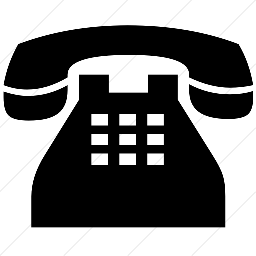 Black and White Telephone Logo - IconETC Simple black classica traditional telephone icon