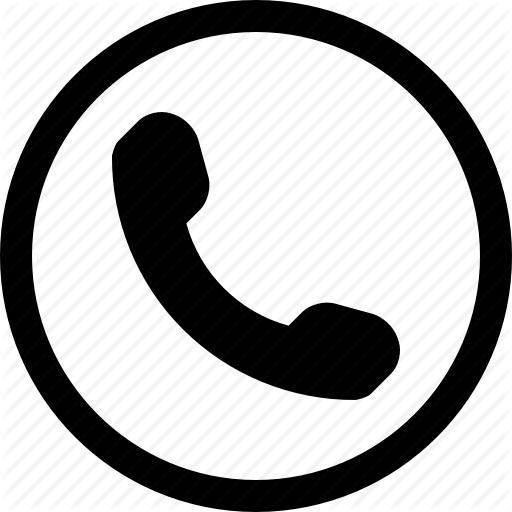 Black and White Telephone Logo - Call, circle, office, phone, telephone icon