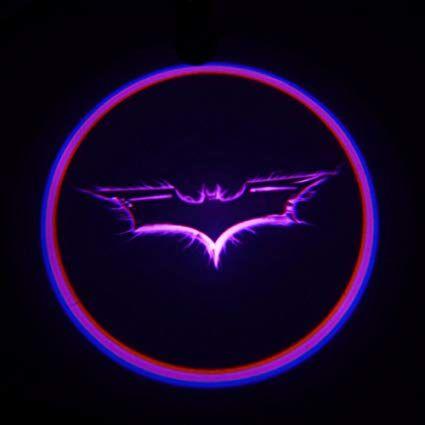Cool Purple Logo - SHE'O® 2x Cool purple Batman Bat Car Door LED logo