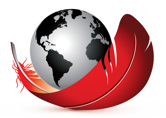 Red World Globe Logo - Free Globe Logo Maker - Modern 3D Globe Logo Creator
