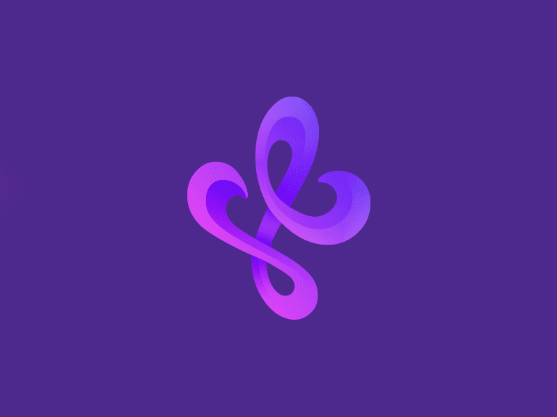 Cool Purple Logo - Letter Mark - Wind Style by Usama Awan | Dribbble | Dribbble